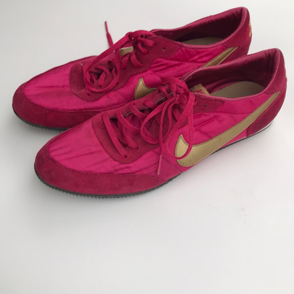 Nike red & gold track runners